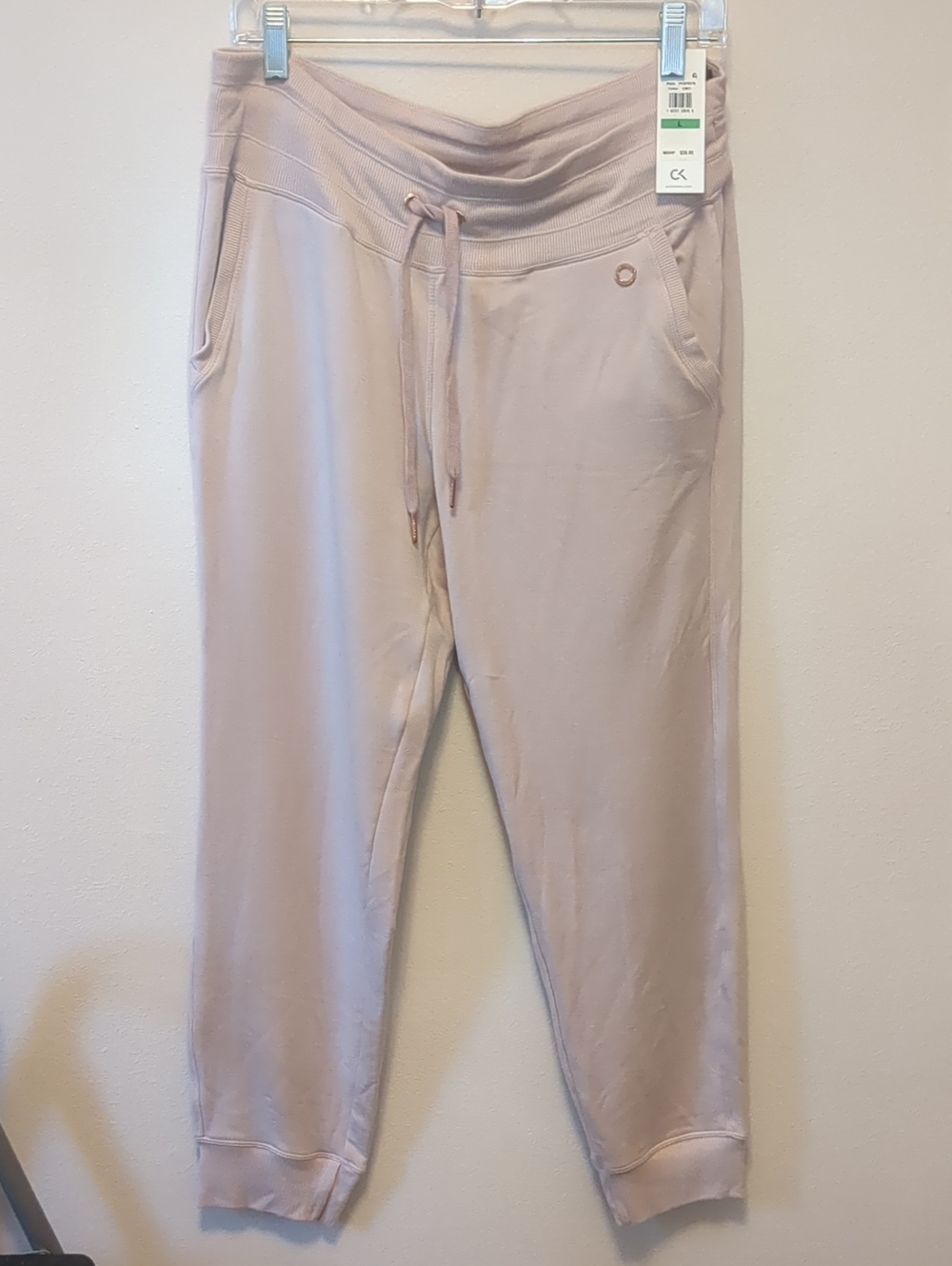Calvin Klein Blush Pink Drawstring Jogger Pants